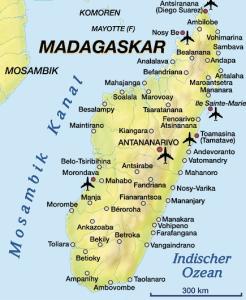 Bootscharter Madagaskar: Landkarte